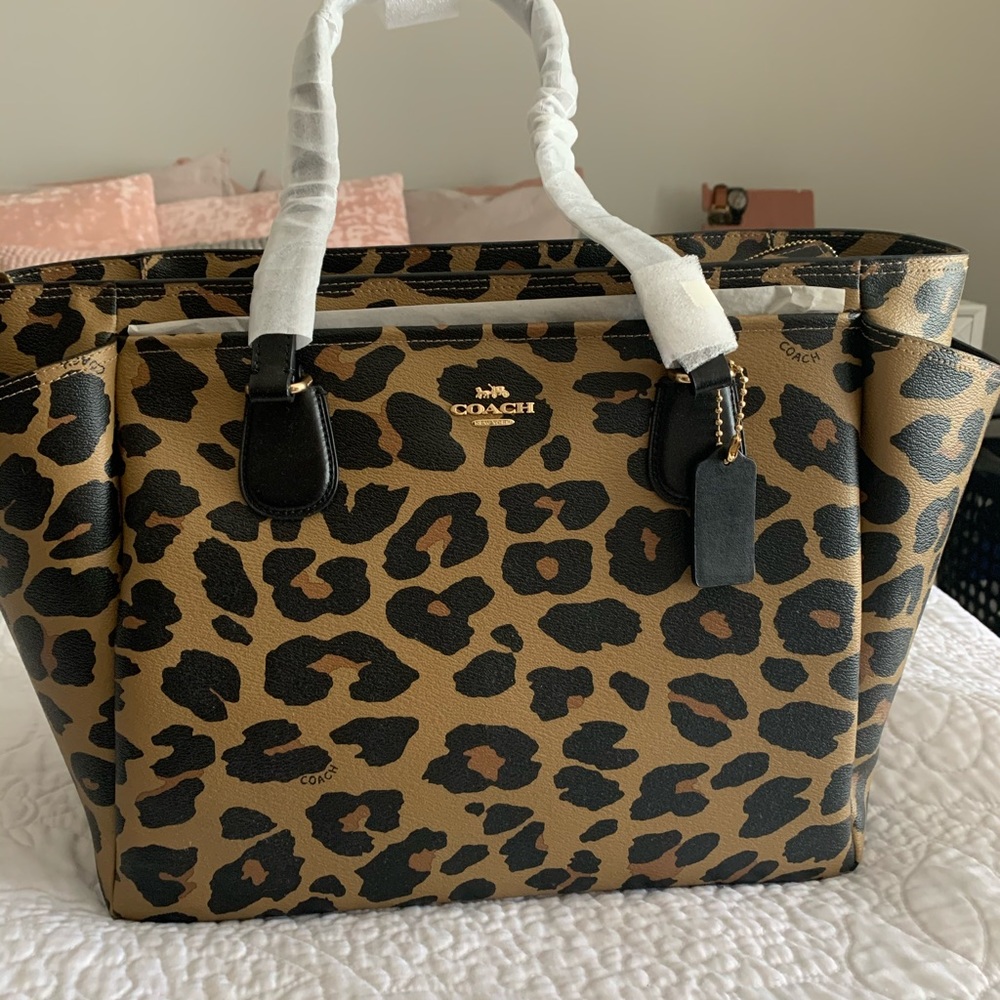 Coach Leopard Purse / Baby Bag